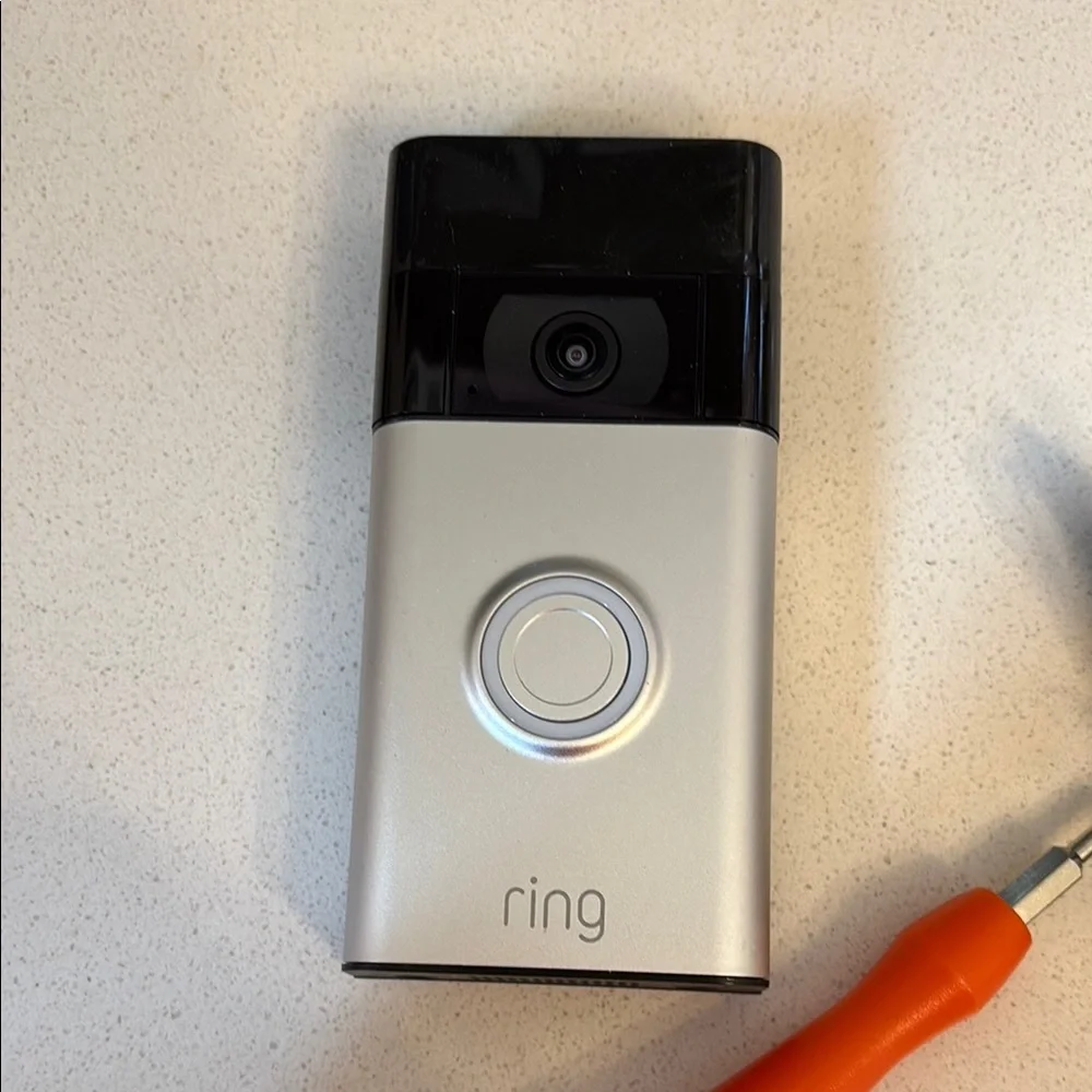 Ring Silver and Black Video Doorbell